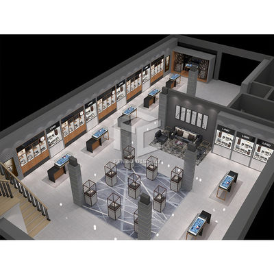 Glass Steel Watch Display Showcase Shops Display Furniture