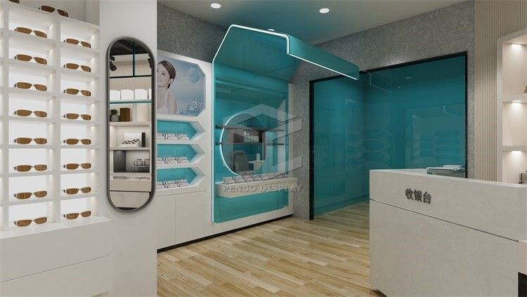 Moisture Resistance Oakley Sunglasses Cabinet MDF Oakley display cabinet