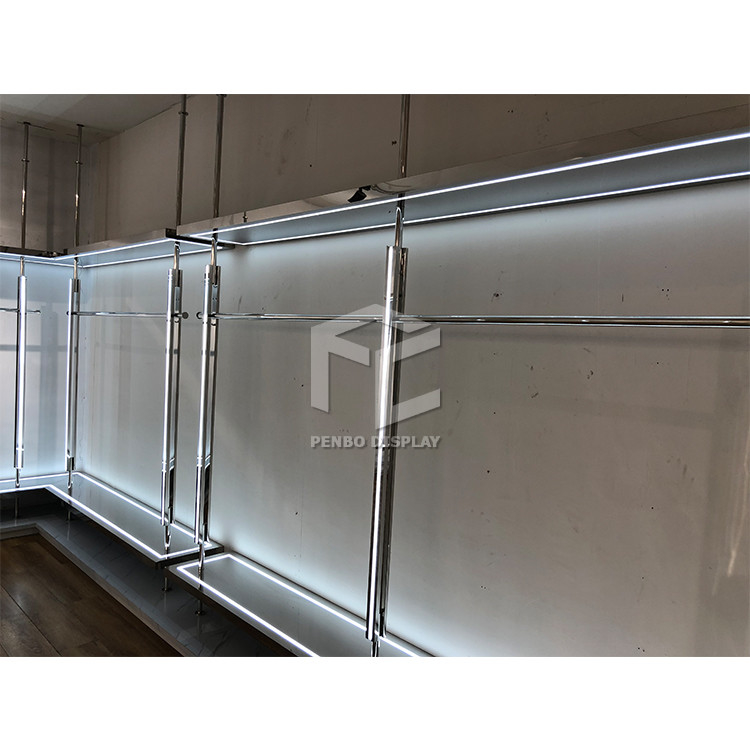CNC Clothing Display Rack Powder Coated Display Store Furniture